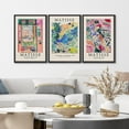 thumbnail image 4 of IDEA4WALL Framed Canvas Print Wall Art Set of 3 Henri Matisse Exhibition Posters Fine Art Nature Wilderness Geometric Floral Botanical Modern Art Calm/Relax/Cozy for Rooms - Black 24"x36"x3, 4 of 5