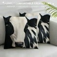 thumbnail image 3 of Nawypu  Real Black and White Cowhide Throw Pillow Covers Sofa Pillowcase Car Square Throw Pillowcases Home Decoration, 3 of 5