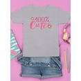 thumbnail image 3 of 100 Percent Cute T-Shirt Juniors -Image by Shutterstock,  Medium, 3 of 4