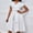 White, variant on V Neck Solid Color Waist Tie Bowknot Flared Dress For Women Elegant Party Gown Long Sleeve Maxi Dress Champagne Womens Dress Elegant Dresses for Women Evening Party Long plus Size Long Dresses for