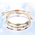 thumbnail image 2 of 3pcs/Set Handmade Braid Bangles Bracelets Wrap Jewelry Bohemia Charm Bracelets, 2 of 8