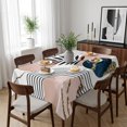 thumbnail image 6 of Boho Geometric Table Cloth Waterproof Tablecloths, Modern Abstract Art Tropical Striped Tablecloth Dining Table Cover for Kitchen Party Tabletop Outdoor, Rectangle Tablecloth 52x70 Inch, 6 of 9