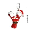 thumbnail image 3 of ¡Super Descuento!, 26 adornos navideños con 26 letras, adornos rojos para árbol de Navidad, adornos colgantes con letras, adornos para árbol de Navidad con alfabeto para el hogar Akmoler, 3 of 9
