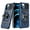 Dark Blue, variant on For iPhone SE 3 (2022) SE/8/7 Robotic Hybrid with Magnetic Ring Stand Case Cover - Red