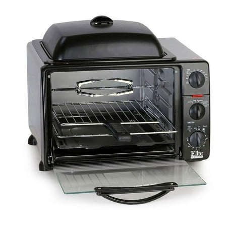 Elite Cuisine ERO-2008S Pro 23 Liter Toaster Oven w/Rotisserie &