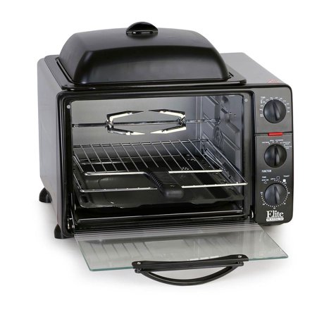 Elite Cuisine ERO-2008S Pro 23 Liter Toaster Oven w/Rotisserie & (Best Electric Toaster Oven)