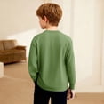 thumbnail image 5 of Boys Long Sleeve Henley Shirt Casual Waffle Knit Button Neck Top Kids Daily Wear Back to School Fall Winter Clothes for Teen, 5 of 6