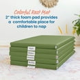 thumbnail image 3 of ECR4Kids SoftZone Rainbow Rest Time Mat with Name Tag, Sleeping Pad, Hunter Green, 5-Piece, 3 of 9