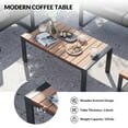 thumbnail image 5 of ECOPATIO 6 Pieces Patio Furniture Set, Metal Patio Conversation Set, Outdoor Furniture Set with Thicken Cushion and Plastic-Wood Coffee Table (Dark Grey), 5 of 6