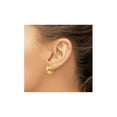 thumbnail image 3 of 14K Yellow Gold Hammered Omega Button Earrings, 3 of 5