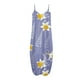 thumbnail image 5 of Vestido largo de playa ajustado con estampado Floral a rayas sin mangas con cuello en V y cintura media a la moda para mujer Pompotops ghjkhdj8388, 5 of 5