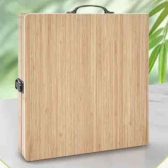 Charcuterie Boards Gift Set – Foldable Bamboo Cheese Board with Magnetic Utensil Storage, Multi-Compartment Design for Gatherings, Picnics, Parties & Entertaining
