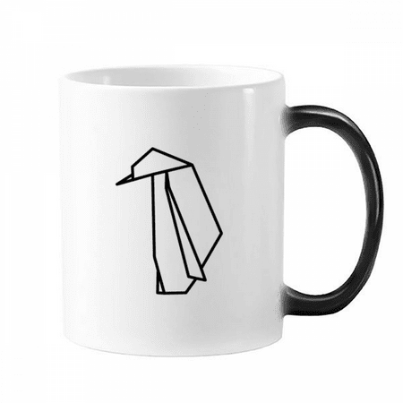 

Origa Penguin Geometric Shape Changing Color Mug Morphing Heat Sensitive Cup With Handles 350 ml