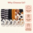 thumbnail image 3 of TRANSLINK 6 Packs Womens Cat Fuzzy Socks Non Slip Warm Cozy Soft Winter Slipper Socks Gift Size 5-9, 3 of 7