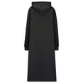 thumbnail image 5 of Wdfiry Women's Midi Dress Solid Color Pullover Hooded Long Sleeve Dress Casual Plus Size Side Slit Sweatshirt Dress, 5 of 6