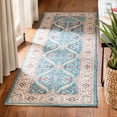 thumbnail image 2 of SAFAVIEH Saffron Elisa Floral Runner Rug, Navy/Creme, 2'3" x 8', 2 of 9