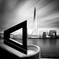 thumbnail image 2 of Marekkijevsky 15x15 White Modern Wood Framed Museum Art Print Titled - The Shard From Across the Thames, 2 of 4