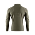 thumbnail image 5 of Outdoor Athletic Shirts for Men Quarter Zipper Stand Collar Tops with Long Sleeve Spring Running Hiking Activewear Army Green 2XL, 5 of 9