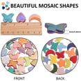 thumbnail image 5 of Glass Mosaic Tiles for Crafts Bulk,200g Mosaic Glass Pieces, Butterfly Star Moon Heart Flower Shape Glass DIY Stained Glass Kit, Mosaic Charm Ornament(7.05 Ounce)$$Art & Craft, 5 of 9