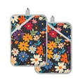 thumbnail image 7 of Yayeee Pot Holders Kitchen Heat Resistant with Pocket 7"x9.8" Cotton Oven Cooking Hot Pads, Bright Colorful Flowers Pattern, 7 of 7