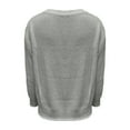 thumbnail image 5 of VISALY V Neck Pullover Sweater Ribbed Long Sleeve Tops Long Batwing Sleeve Sweaters Chunky Cable Knit Pullover Fashion Knitwear Solid Oversized Sweatshirt Tunic Sweatshirt Comfy Sweatshirt Grey Xl, 5 of 5