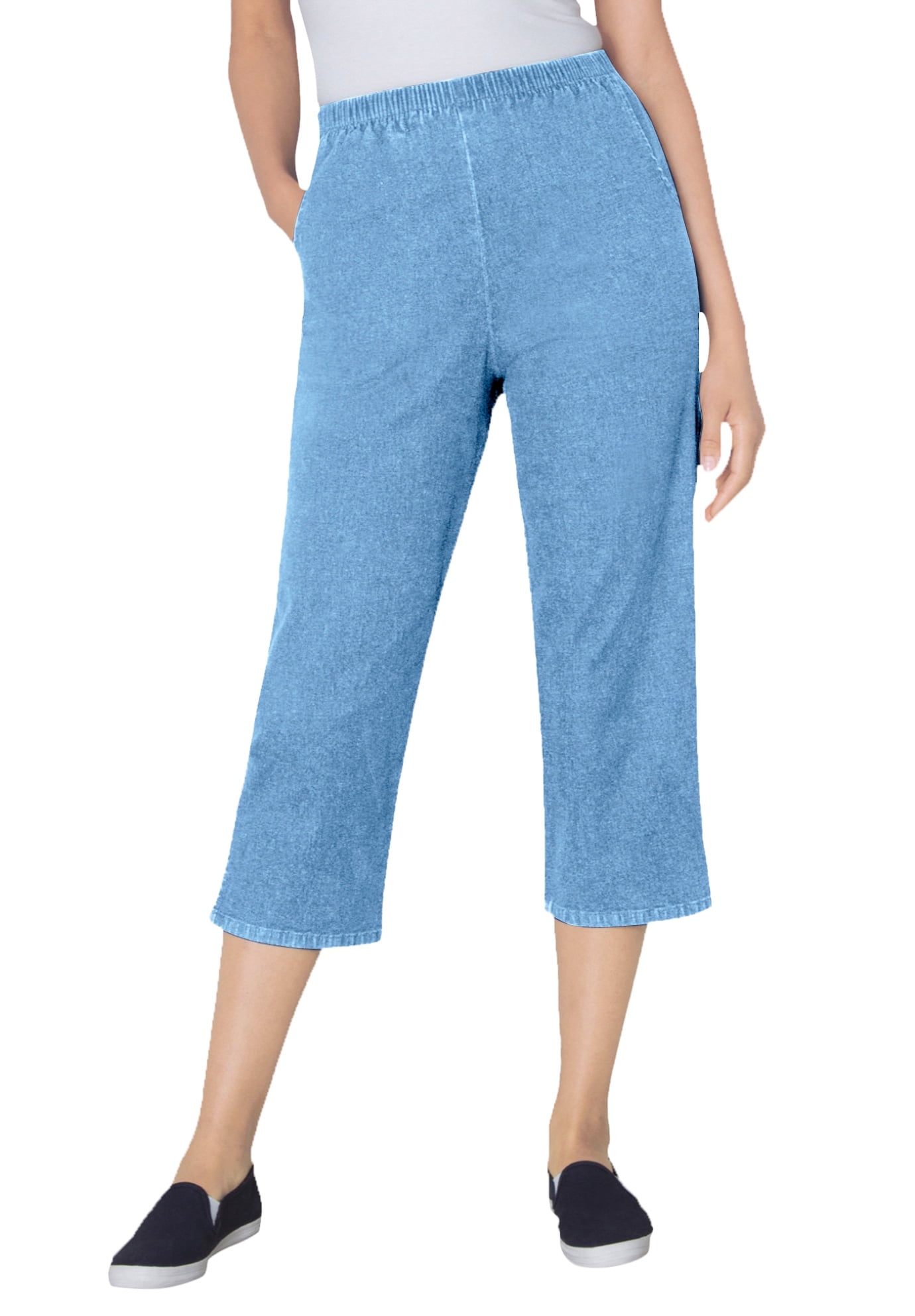 walmart plus size jean capris