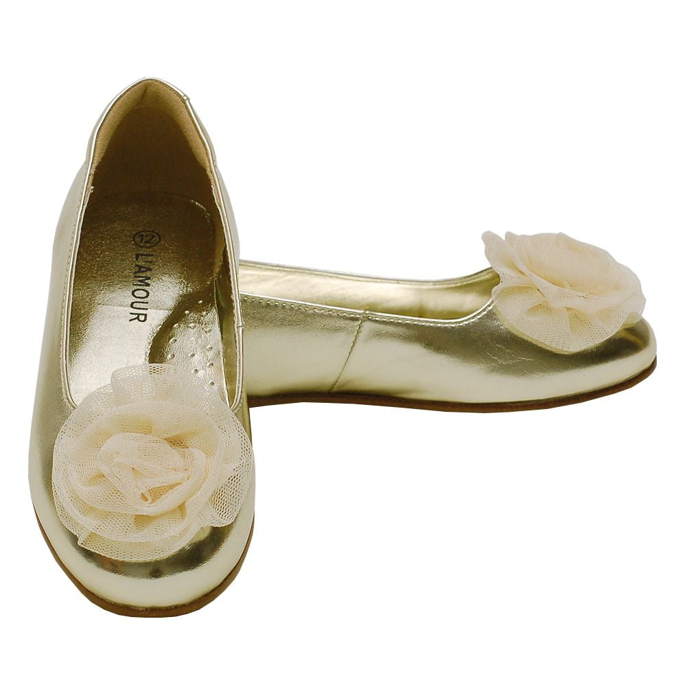 girls gold dress shoes