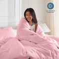 thumbnail image 5 of Bare Home Luxury Duvet Cover and Sham Set - Premium 1800 Collection - Ultra-Soft - California King, Light Pink, 3-Pieces, 5 of 10