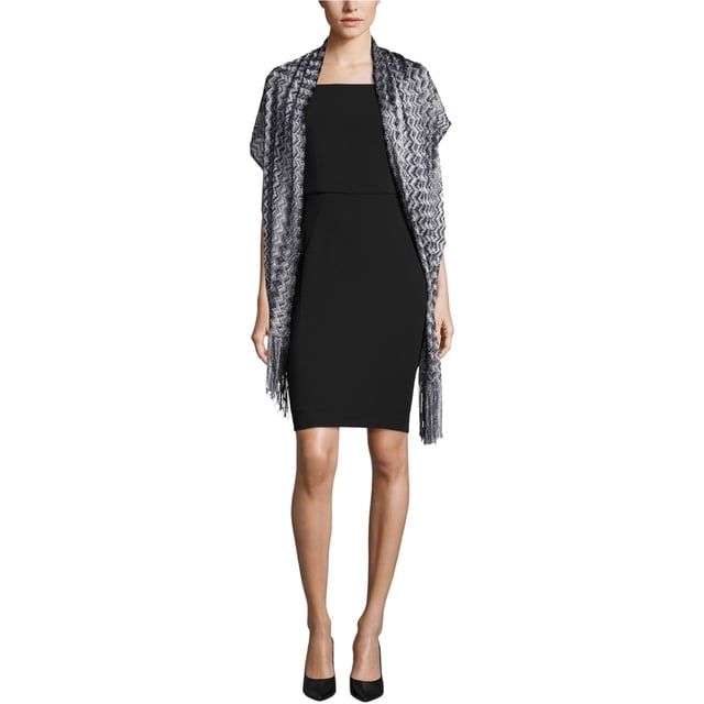 I.N.C Womens Zigzag Wrap, Metallic, One Size