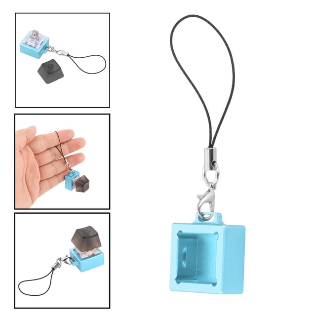 Base de probador de interruptores de aluminio anodizado CNC, llavero de apertura de eje de teclas personalizadas, para para , regalos, Cielo azul