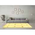 thumbnail image 3 of Ahgly Company Indoor Round Solid Yellow Modern Area Rugs, 7' Round, 3 of 4