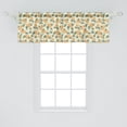 thumbnail image 2 of Ambesonne Floral Valance Pack of 2, Romantic Roses Leaves Images, 54"X18", Pale Orange and Reseda Green, 2 of 3