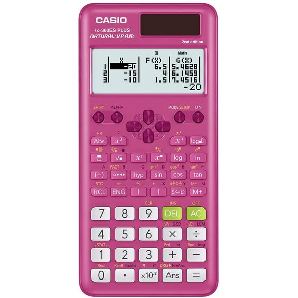 Calculadora Científica Muestra Fracciones Derivadas Integrales Básico y Avanzado Energía Solar Rosa Casio FX-300ESPLS2
