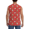 thumbnail image 4 of Fotbe merry Christmas gnome Men's Camiseta sin Mangas Estampada para Hombres, Playera Casual para Gimnasio, Entrenamiento, Playa-Large, 4 of 7