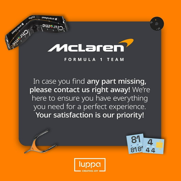 Formula 1 MCL60 Model kit - 1:18 Scale Racing F1 MCL60 Model