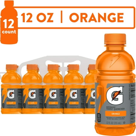 Gatorade Thirst Quencher, Orange Sports Drinks, 12 fl oz, 12 Count Bottles