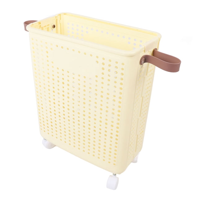 Diseño De Ahorro De Espacio De Cestería De Lavandería, Material Cremoso De PP , Almacenamiento Múltiple De Almacenamiento