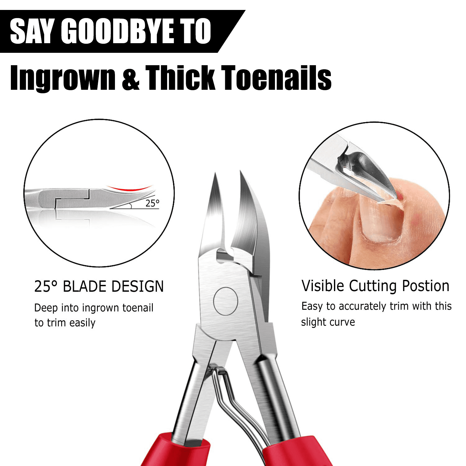 Thick Nail Clippers Wide Jaw Nail Cutter For Thick Toenail Stainless Steel  Heavy Duty Toenail Clippers With Curved Blades Large Toenail Clippers For  Men Seniors Elderly - Temu