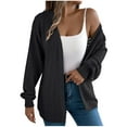 thumbnail image 3 of Sentmoon Oversized Cardigan Long Sleeve Oversized Sweaters for Women Solid Color Soft and Cozy Loose Trendy Clothes Fall and Winter Soft and Comfortable for Oversized Comfy Pullover Black XL, 3 of 9