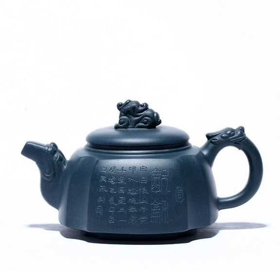 Yixing Clay Teapot 10oz Zisha Tea Pot Handmade Chinese Dragon Kungfu Tea Set Kettle