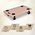 thumbnail image 2 of GCCP Furniture Dolly Brown Black 23x11.5 Inch Heavy Duty 500 Lbs For Piano Couch Fridge Moving, 2 of 8