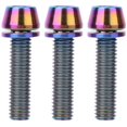 thumbnail image 4 of AMONIDA Stem Screws, Oval Head Workmanship Titanium Alloy Stem Screw For Bicycle Bicycle Disc Brake Clamp Set Screw Bike Handlebar Stem Screws Road Bike, 4 of 8