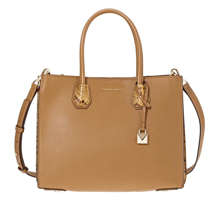 mercer large pebbled leather accordion tote bag