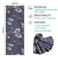 thumbnail image 2 of Blue Butterfly Floral Leaf Purple Pattern Hot Yoga Mat Towel Non Slip for Hot Yoga - Quick-Drying Yoga Mat Cover with 4 Corner Pockets with Travel Bag - Hot Yoga Towel Non Slip 70"x26", 2 of 6