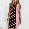 thumbnail image 2 of Vestido de falda de cadera cómoda con estampado floral sin mangas con correas de verano sexy para mujer Pompotops  qwe13034, 2 of 5