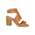 thumbnail image 2 of Women Leatherette Peep Toe Cutout Chunky Heeled Mule Sandal 18644, 2 of 6