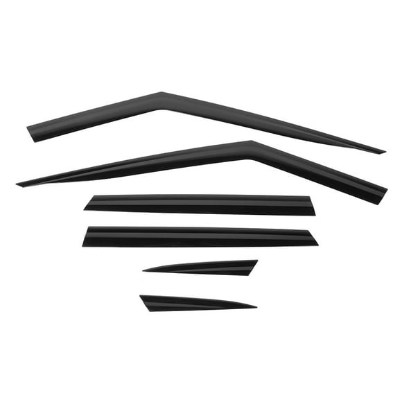 Sun Rain Visor Weather Shield 6pcs Black Window Visor Vent Sun Rain Shade Deflector Fits For Land Rover Range Velar 2018-ON