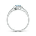 thumbnail image 2 of Angara Natural 0.4 Ct. Aquamarine with Diamond Classic Ring in 14K White Gold for Women (Ring Size: 3.5), 2 of 8