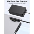 thumbnail image 2 of 65W Surface Pro Charger For Microsoft Surface Laptop1 2 3,Surface Pro X 11 10 9 8 7 6 5 4 3,Surface Go 2 Go 3, Surface Book 1-3,Magnetic Connector Power Adapter Charger with USB Port,Support 44W 36W, 2 of 8