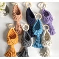 thumbnail image 6 of Odies Cute Crochet Plant for Car Rear View Mirror,Boho Handmade Car Mirror Hanging Accessories for Women Girls,Orange Car Interior Aesthetic Decor Truck Hanger Ornament Charm for Men, 6 of 8